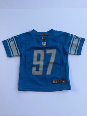 Nike Blue Kids NFL #97 Football Jersey Detroit Lions Hutchinson Jersey Size 4
